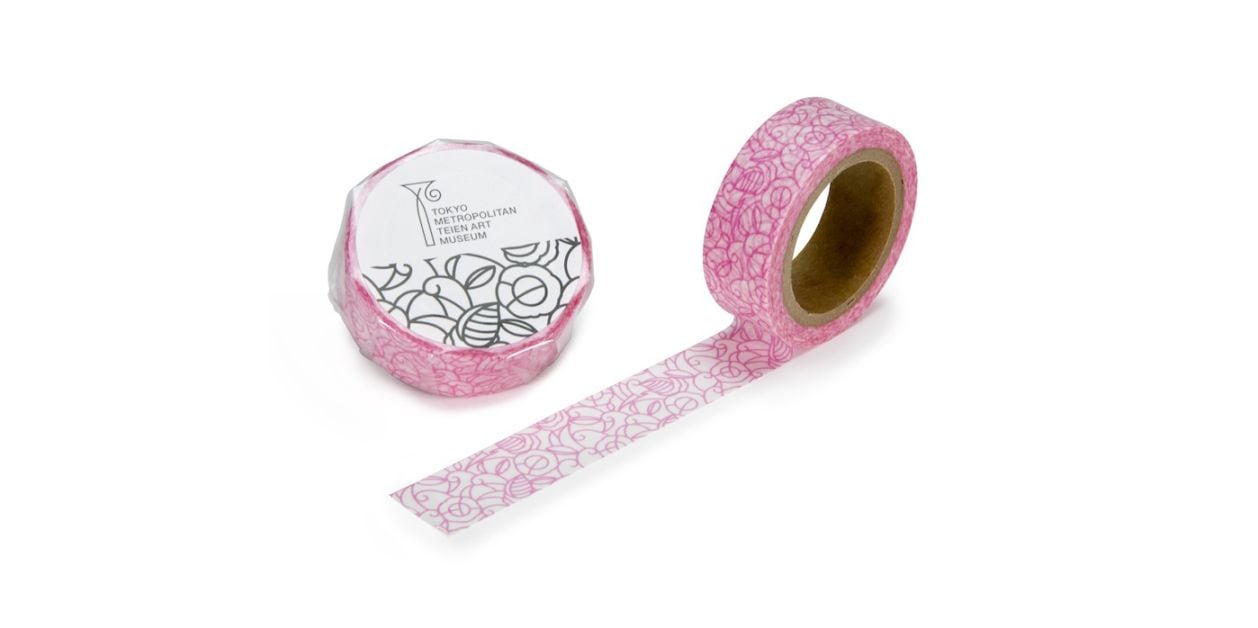 新品未使用/マスキングテープ100本 まとめ売り ピンク くま 花 オリジナルマスキングテープ 第一階段の花模様 | カード