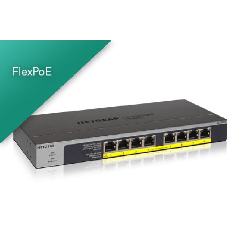 NETGEAR (�ͥåȥ���) PoE+�б� (60W) �����ӥå�8�ݡ��� ����ޥ͡��������å�