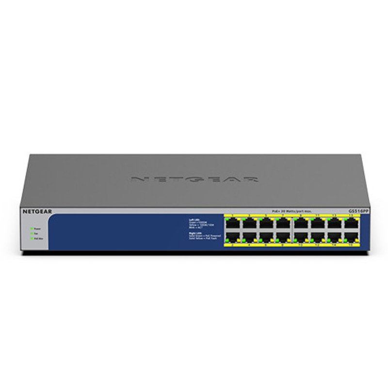 NETGEAR (�ͥåȥ���) �����å��󥰥ϥ� POE+�б� (260W) �����ӥå�16�ݡ��� ����ޥ͡��������å� GS516PP