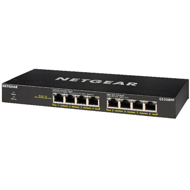 NETGEAR (�ͥåȥ���) PoE+�б� (83W) �����ӥå�8�ݡ��� ����ޥ͡��������å� GS308PP-100AJS