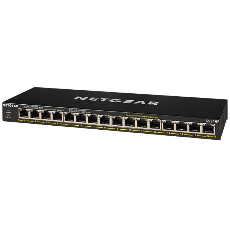 NETGEAR (�ͥåȥ���) POE+�б� (115W) �����ӥå�16�ݡ��� ����ޥ͡��������å� GS316P-100AJS