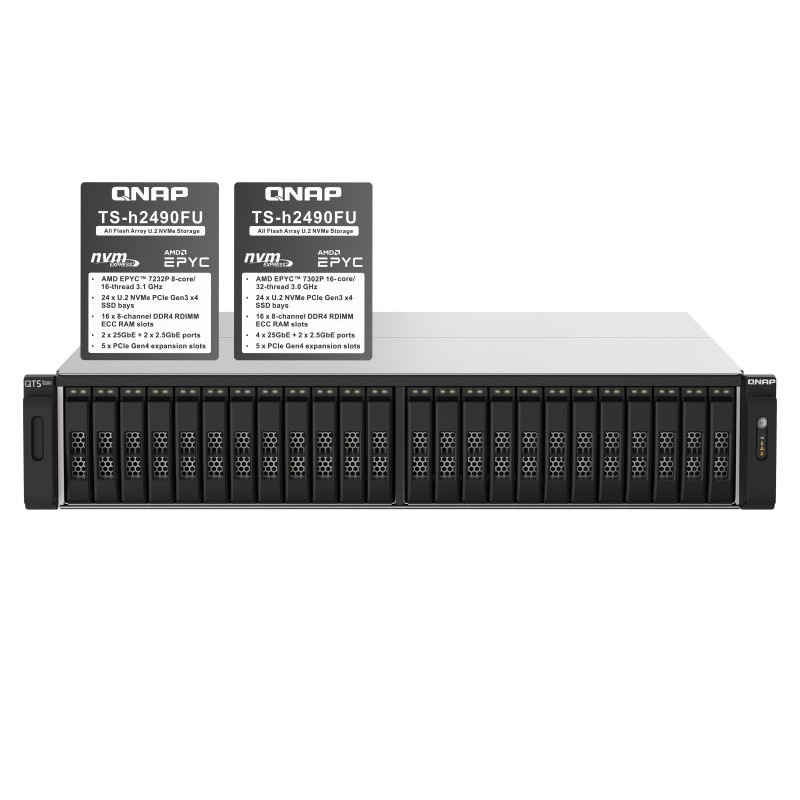 QNAP NVMeեå24٥åޥȷNAS TS-H2490FU-7302P-128G (ΤΤ) ȯʤΤᤴʸ3-4֤ܰ¤˽в