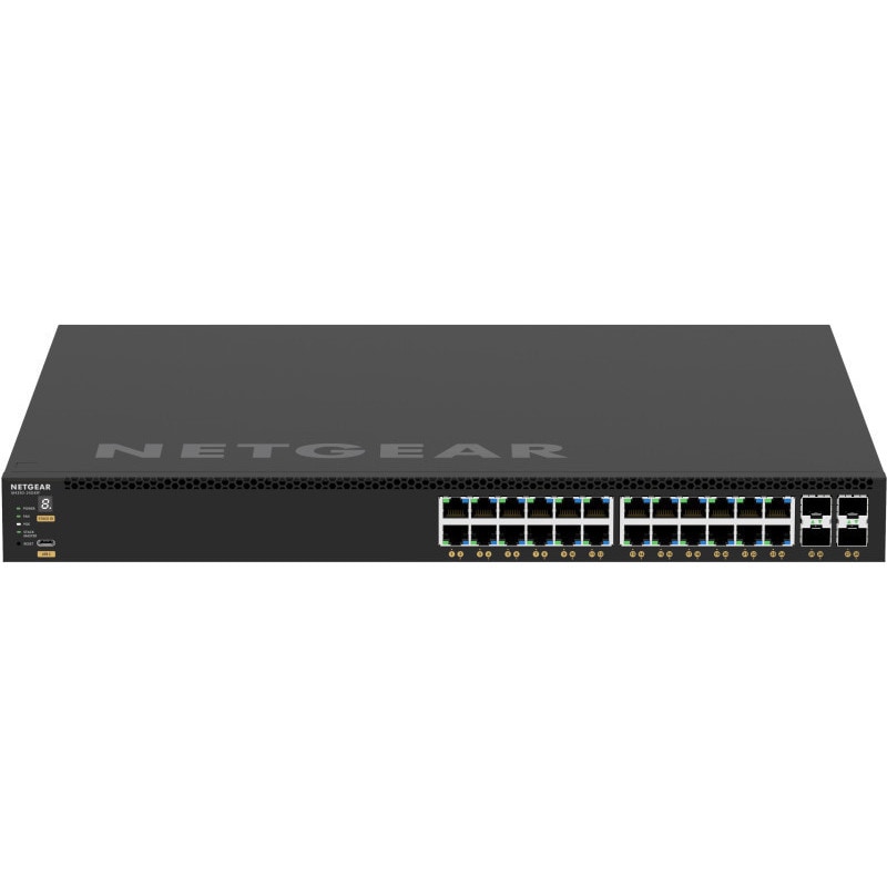NETGEAR ProAV�б� M4350���꡼�� M4350-24G4XF PoE+�б� (648W-720W) 1G��24 10G SFP+��4 �ե�ޥ͡��������å�