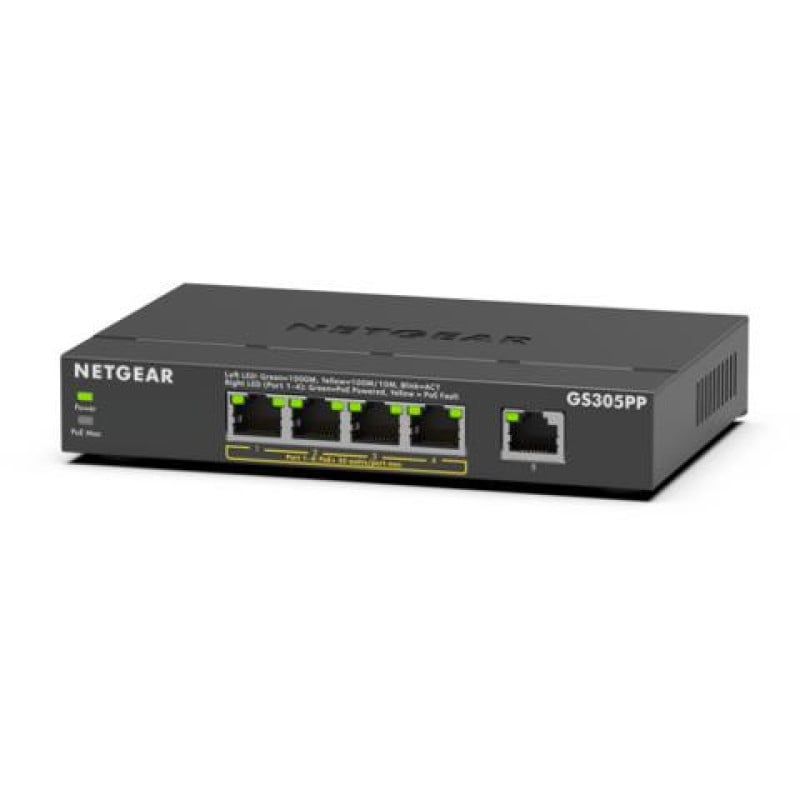 NETGEAR (�ͥåȥ���) GS305PP PoE+ ����5�ݡ��� ����ޥ͡��������å� GS305PP-300JPS