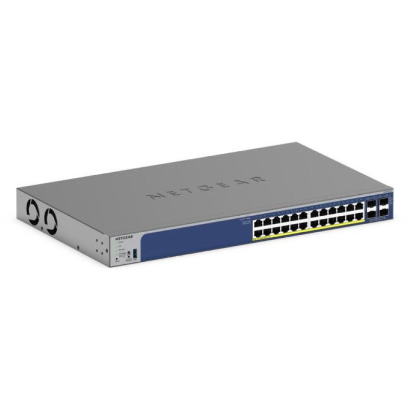 NETGEAR (�ͥåȥ���) GS728TXP ����x24,SFP+x4 PoE+�б� ���ޡ��ȥ����å� GS728TXP-300JPS