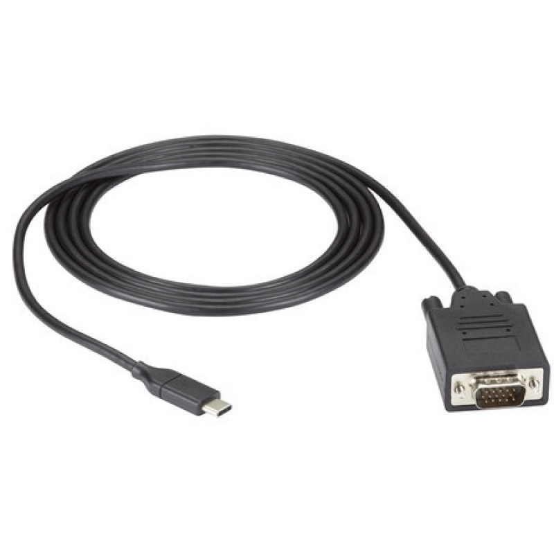 Black Box(�֥�å��ܥå���) USB-C to VGA�Ѵ������̎ގ� 1.8m 1920��1200/1080p�б� Thunderbolt 3�б� VA-USBC31-VGA-006 ����ȯ�����ʤΤ��ᡢ����ʸ��1-2���֤��ܰ¤˽в�
