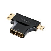 [AD-HD11MMC] HDMI変換アダプタ(ミニ&マイクロHDMI、ブラック)|その他(OAファニチャー・アクセサリ)|OAファニチャー・アクセサリ