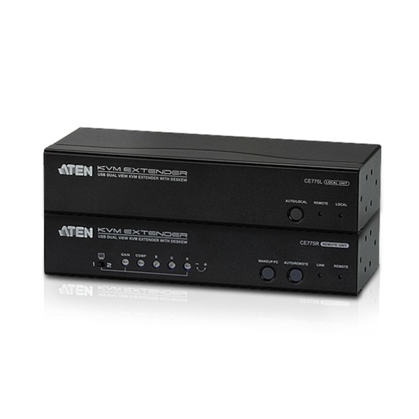 CE775] VGAデュアルディスプレイ・デスキュー対応 USB KVM