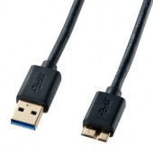 [KU30-AMC18BK] USB3.0対応マイクロケーブル(USB IF認証タイプ・ブラック・1.8m)|ケーブル(OAファニチャー・アクセサリ)|OAファニチャー・アクセサリ