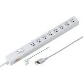 [TAP-3811NFSWN] 抜け止め付きノイズフィルタタップ 一括集中スイッチ付き 3P8個口|電源関連(OAファニチャー・アクセサリ)|OAファニチャー・アクセサリ
