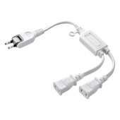 [TAP-EX2WN] ACアダプタ専用電源延長コード(2分岐・ホワイト)|電源関連(OAファニチャー・アクセサリ)|OAファニチャー・アクセサリ
