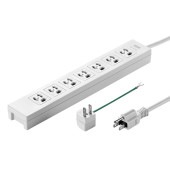 [TAP-F37-3AD] 電源タップ(7個口・3P・3m・3P→2P変換アダプタ付き)|電源関連(OAファニチャー・アクセサリ)|OAファニチャー・アクセサリ