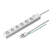 [TAP-N3625N] 電源タップ(3P・6個口・2.5m・2Pスイングプラグ)|電源関連(OAファニチャー・アクセサリ)|OAファニチャー・アクセサリ