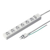 [TAP-N3650SWN] 電源タップ(3P・6個口・5m・一括集中スイッチ付き・2Pスイングプラグ)|電源関連(OAファニチャー・アクセサリ)|OAファニチャー・アクセサリ