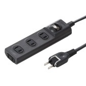 [TAP-TSH45SWBKN] 火災予防安全タップ(2P・4個口・ブラック・5m)|電源関連(OAファニチャー・アクセサリ)|OAファニチャー・アクセサリ