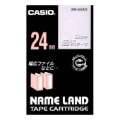 [XR-24AX] ２４ミリテープ　透明に白文字|ラベルライター|文具・オフィス機器