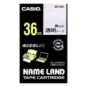 [XR-36X] 36ミリテープ　透明に黒文字|ラベルライター|文具・オフィス機器