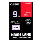 [XR-9ARD] ９ミリテープ　赤に白文字 8m|ラベルライター|文具・オフィス機器