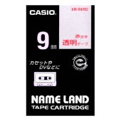 [XR-9XRD] ９ミリテープ　透明に赤文字|ラベルライター|文具・オフィス機器