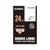 [XR-24GWE] 強粘着テープ 24mm 白に黒文字|ラベルライター|文具・オフィス機器