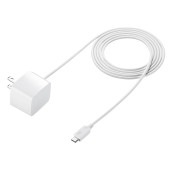 [ACA-IP45W] microUSBケーブル一体型AC充電器(2.1A・ホワイト)|情報機器|家電