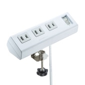 [TAP-B53W] 便利タップ (クランプ固定式・6個口・3m・ホワイト)|電源関連(OAファニチャー・アクセサリ)|OAファニチャー・アクセサリ