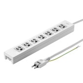 [TAP-F37-2ZSR] 電源タップ(3P・7個口・2m)一括集中スイッチ+雷ガード付|電源関連(OAファニチャー・アクセサリ)|OAファニチャー・アクセサリ
