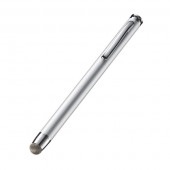 [PDA-PEN43SV] 導電性ファイバー素材タッチペン シルバー(先端交換部品付属)|情報機器|家電