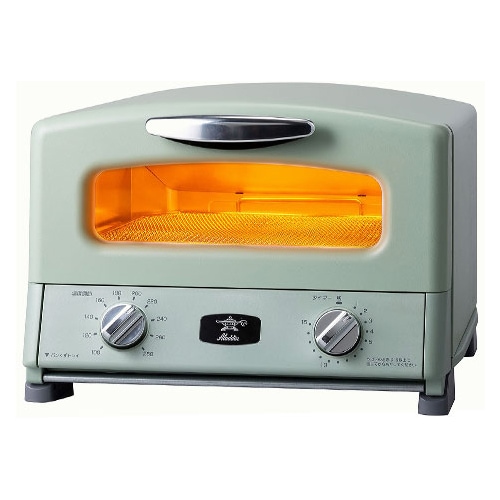【商談中】グラファイトグリル&トースター AGT-G13A(G) グリーン AGT-G13A-G] グラファイト グリル/トースター グリーン (4枚焼き
