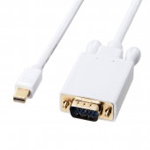 [KC-MDPVA10] ミニDisplayPort-VGA変換ケーブル(ホワイト・1m)|その他(OAファニチャー・アクセサリ)|OAファニチャー・アクセサリ