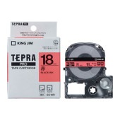 [SC18R] テプラPROテープカートリッジ 18mm カラーラベル(パステル) 赤/黒文字|ラベルライター|文具・オフィス機器