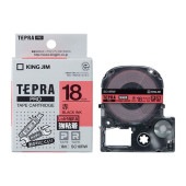[SC18RW] テプラPROテープカートリッジ 18mm 強粘着タイプ 赤/黒文字|ラベルライター|文具・オフィス機器