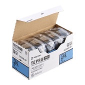 [SC24B-5P] テプラPROテープカートリッジ 24mm エコパック(5個入) カラーラベル(パステル) 青/黒文字|ラベルライター|文具・オフィス機器