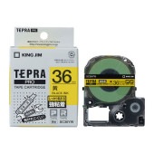 [SC36YW] テプラPROテープカートリッジ 強粘着ラベル 36mm 黄に黒文字|ラベルライター|文具・オフィス機器