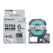 [SB6T] テプラPROテープカートリッジ 6mm マットラベル 透明/黒文字|ラベルライター|文具・オフィス機器