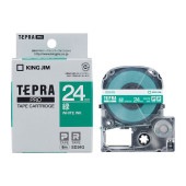 [SD24G] テプラPROテープカートリッジ 24mm カラーラベル(ビビッド) 緑/白文字|ラベルライター|文具・オフィス機器