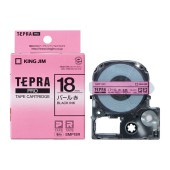 [SMP18R] テプラPROテープカートリッジ 18mm カラーラベル(パール)赤/黒文字|ラベルライター|文具・オフィス機器