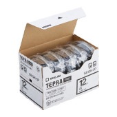 [SS12K-5P] テプラPROテープカートリッジ 12mm エコパック(5個入) 白ラベル 黒文字|ラベルライター|文具・オフィス機器
