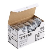 [SS18K-5P] テプラPROテープカートリッジ 18mm エコパック(5個入) 白ラベル 黒文字|ラベルライター|文具・オフィス機器