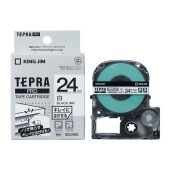 [SS24KE] テプラPROテープカートリッジ 24mm キレイにはがせるラベル 白/黒文字|ラベルライター|文具・オフィス機器