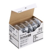 [SS6K-5P] テプラPROテープカートリッジ 6mm エコパック(5個入) 白ラベル 黒文字|ラベルライター|文具・オフィス機器
