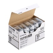 [ST18K-5P] テプラPROテープカートリッジ 18mm エコパック(5個入) 透明ラベル 黒文字|ラベルライター|文具・オフィス機器