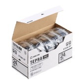 [ST24K-5P] テプラPROテープカートリッジ 24mm エコパック(5個入) 透明ラベル 黒文字|ラベルライター|文具・オフィス機器
