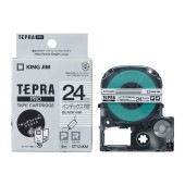 [STY24KM] テプラPROテープカートリッジ 24mm インデックスラベル 透明ラベル 黒文字|ラベルライター|文具・オフィス機器