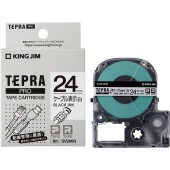 [SV24KN] テプラPROテープカートリッジ 24mm ケーブル表示ラベル 白/黒文字|ラベルライター|文具・オフィス機器