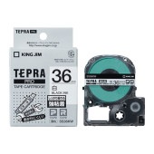 [SS36KW] テプラPROテープカートリッジ 強粘着ラベル 36mm 白に黒文字|ラベルライター|文具・オフィス機器