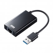[USB-CVLAN3BKN] USB3.2-LAN変換アダプタ(USBハブポート付・ブラック)|その他(OAファニチャー・アクセサリ)|OAファニチャー・アクセサリ