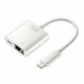 [USB-CVLAN7W] USB3.2 TypeC-LAN変換アダプタ(PD対応・ホワイト)|その他(OAファニチャー・アクセサリ)|OAファニチャー・アクセサリ