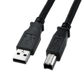 [KU20-NM30K2] ナイロンメッシュUSB2.0ケーブル(3m)|ケーブル(OAファニチャー・アクセサリ)|OAファニチャー・アクセサリ