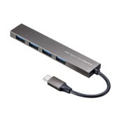[USB-3TCH25SN] USB Type-C 4ポートスリムハブ(シルバー)|パソコン周辺機器|パソコン・PC周辺機器・PCソフト